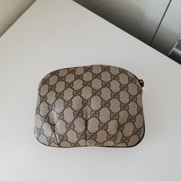 80's Vintage Gucci Cosmetic Bag/Clutch/Pouch with box - Picture 12 of 12